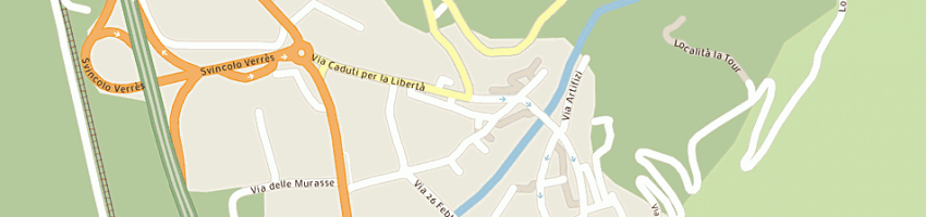 Mappa della impresa tabaccheria b e b di broggian lara a VERRES
