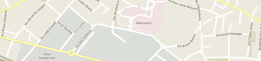 Mappa della impresa piazza italia spa a MONCALIERI