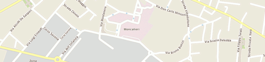 Mappa della impresa consorzio operatori centro commerciale moncalieri a MONCALIERI