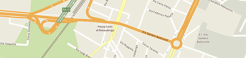 Mappa della impresa ristorante la piola a TORINO