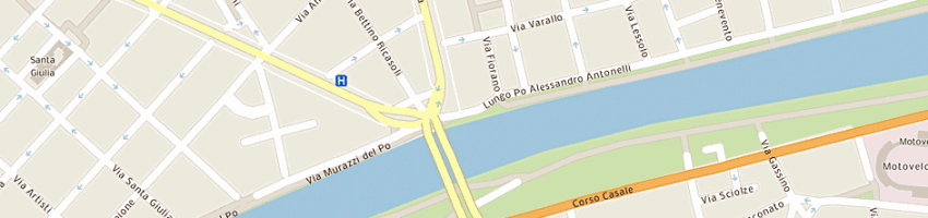 Mappa della impresa ristorante cinese citta' d'oro di hu jin zuan e c snc a TORINO