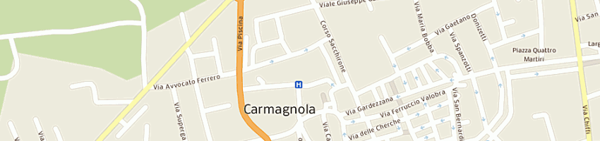 Mappa della impresa azienda usl n 8 a CARMAGNOLA