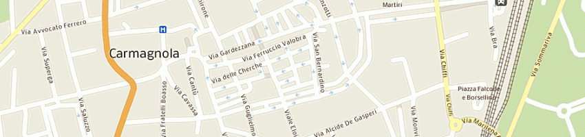 Mappa della impresa tipografia goria di goria g e c-snc a CARMAGNOLA