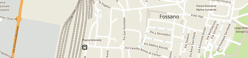 Mappa della impresa di pietro giuseppe a FOSSANO