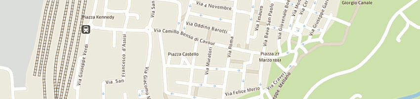 Mappa della impresa ristorante giardino dei tigli icaf srl a FOSSANO