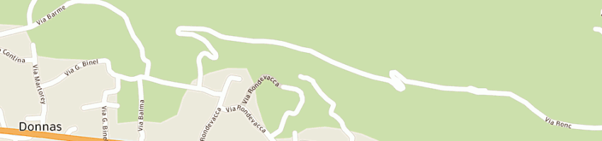Mappa della impresa dalle gianpiero a DONNAS