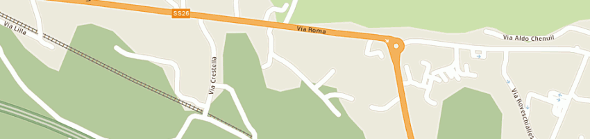 Mappa della impresa dalle albino a DONNAS