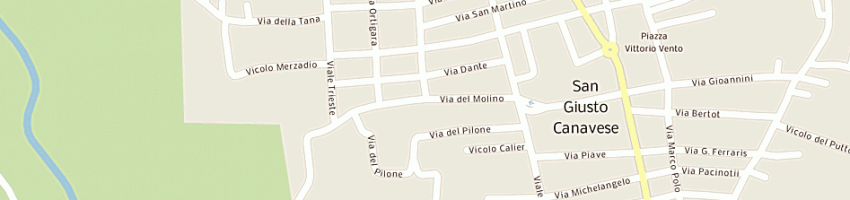 Mappa della impresa binando mario a SAN GIUSTO CANAVESE