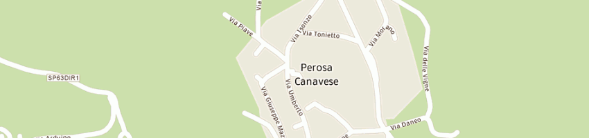 Mappa della impresa poste italiane a PEROSA CANAVESE