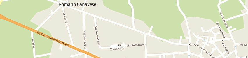 Mappa della impresa farmacia san solutore a ROMANO CANAVESE