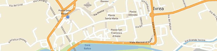 Mappa della impresa banca di roma spa a IVREA