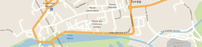 Mappa della impresa bistrot de la tour blanche a IVREA