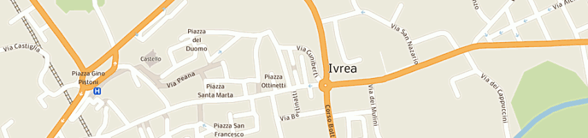 Mappa della impresa pizzeria la lucciola a IVREA