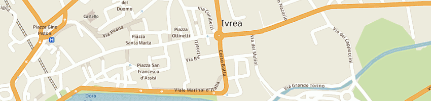 Mappa della impresa caffe' bar piemonte a IVREA