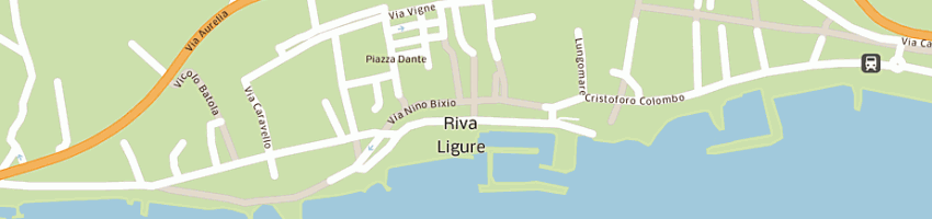 Mappa della impresa ristorante di pesce pizzeria la piazzetta a RIVA LIGURE