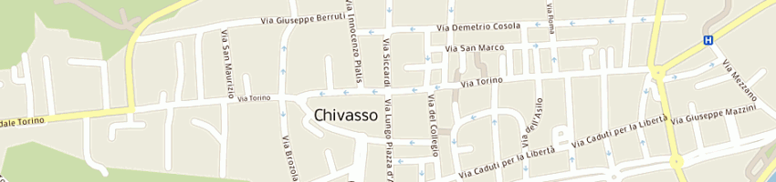 Mappa della impresa krio express torino sas di germani fabio e c a CHIVASSO