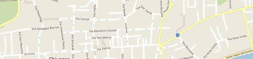 Mappa della impresa elettronica sas di guglielmo e c a CHIVASSO