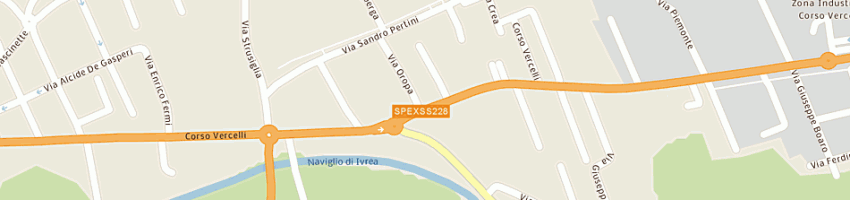 Mappa della impresa bisone ugo a IVREA