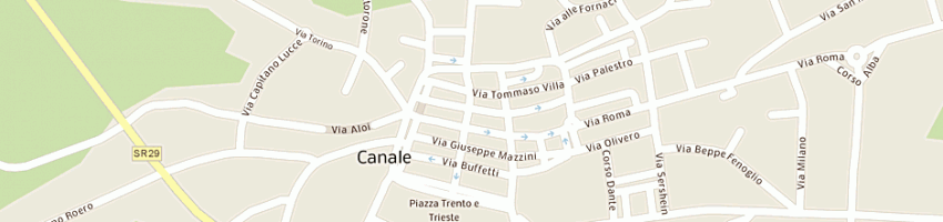 Mappa della impresa biblioteca civica a CANALE