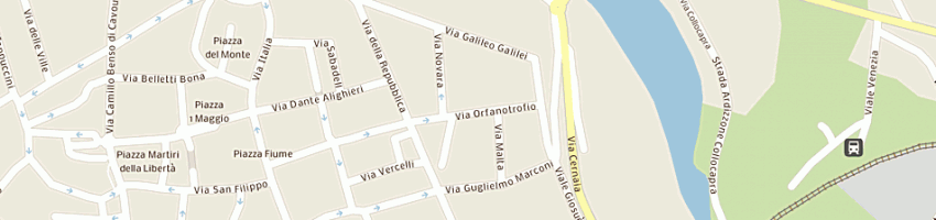 Mappa della impresa tipografia marone di rosso sandro e c (snc) a BIELLA