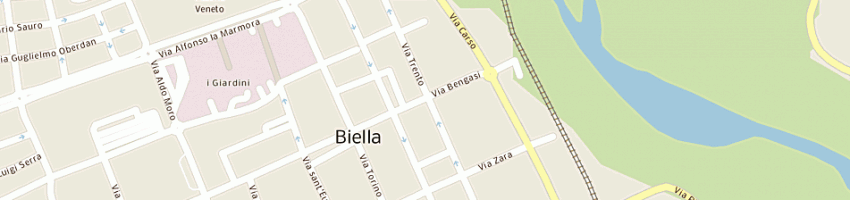 Mappa della impresa cf commercio fibre - srl a BIELLA