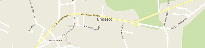 Mappa della impresa carnisio abbiglaimento di mancuso gina e c sas a BRUSASCO
