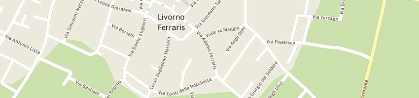 Mappa della impresa studio tecnico associato geom giuliano vercellone decaroli a LIVORNO FERRARIS