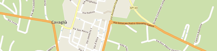 Mappa della impresa farmacia biondi di biondi antonella a CAVAGLIA 
