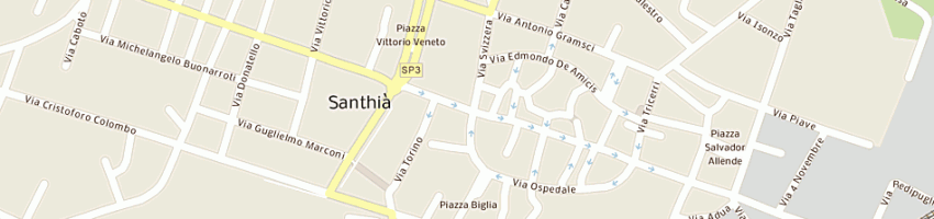 Mappa della impresa caffe' ristorante sociale a SANTHIA 