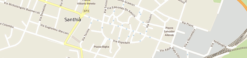 Mappa della impresa bottega delle erbe a SANTHIA 