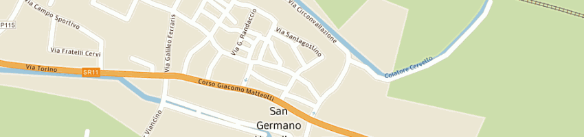 Mappa della impresa municipio ufficio tecnico a SAN GERMANO VERCELLESE