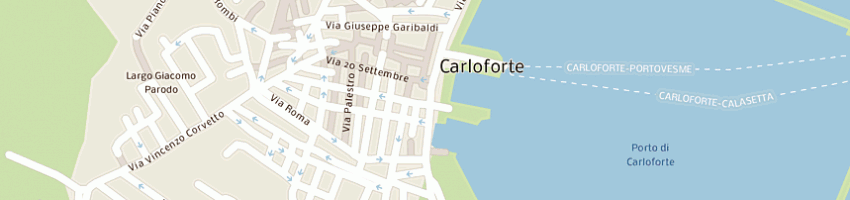 Mappa della impresa agenzia viaggi tabarka di rita era a CARLOFORTE