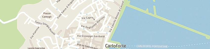 Mappa della impresa panificio di napoli e e chiappe gb snc a CARLOFORTE