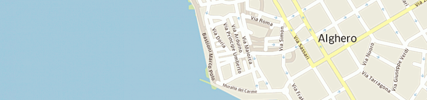 Mappa della impresa spazio luce di porcu maria bernardetta a SASSARI