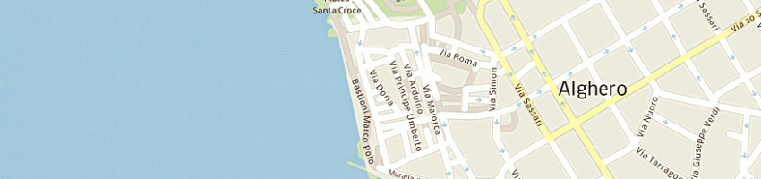 Mappa della impresa arca francescana a ALGHERO