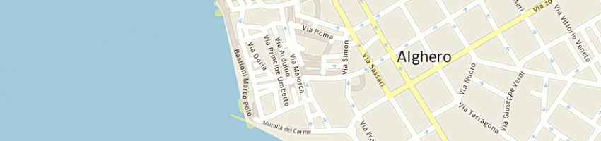 Mappa della impresa bar del corso srl a ALGHERO