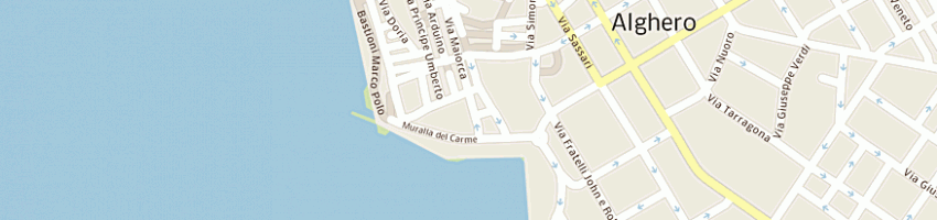Mappa della impresa al tuguri a ALGHERO