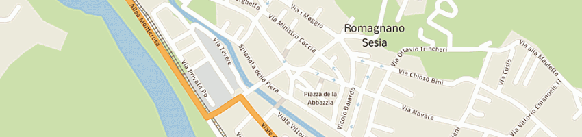 Mappa della impresa caffe' ristorante cavour di loiercio a e chiappini a snc a ROMAGNANO SESIA