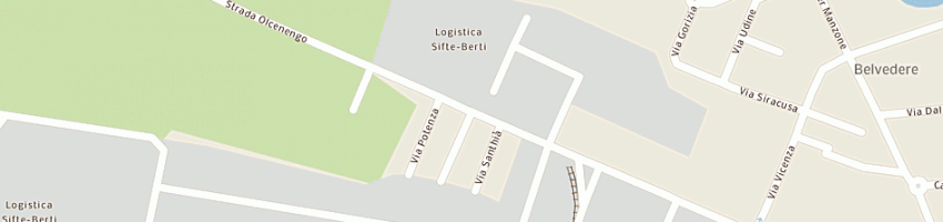 Mappa della impresa vetreria e cornici l'artigiana di piscitellobertolone e c a VERCELLI