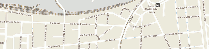 Mappa della impresa lavanderia paradiso di perna patrizia a VERCELLI