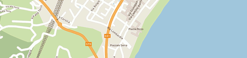 Mappa della impresa bagni lord nelson beach a SPOTORNO