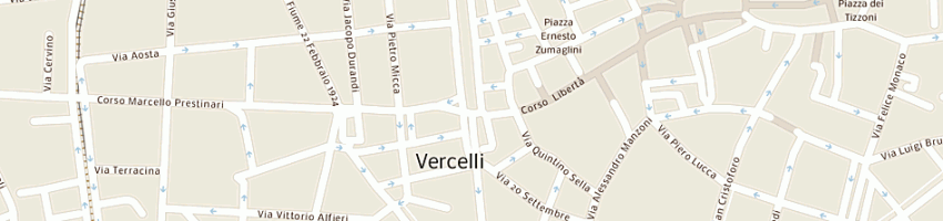 Mappa della impresa bar gelateria barracuda a VERCELLI