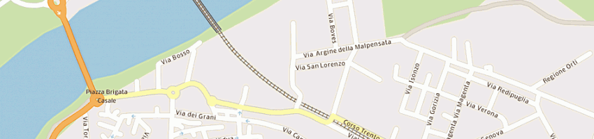 Mappa della impresa carrozzeria malosso di bisoglio roberto e c snc a CASALE MONFERRATO
