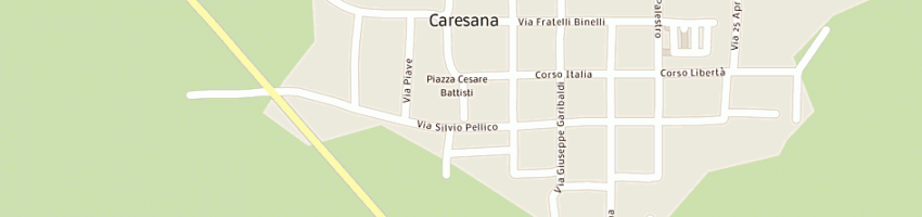 Mappa della impresa scuole elementari a CARESANA