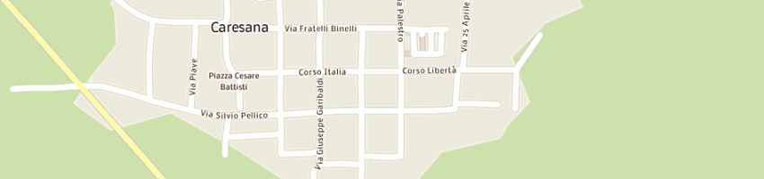 Mappa della impresa consorzio agrario provinciale di vercelli a CARESANA