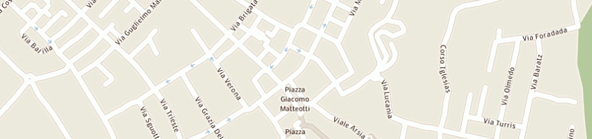 Mappa della impresa l'unione sarda spa a CARBONIA