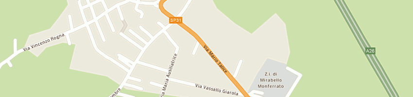 Mappa della impresa erika srl a MIRABELLO MONFERRATO