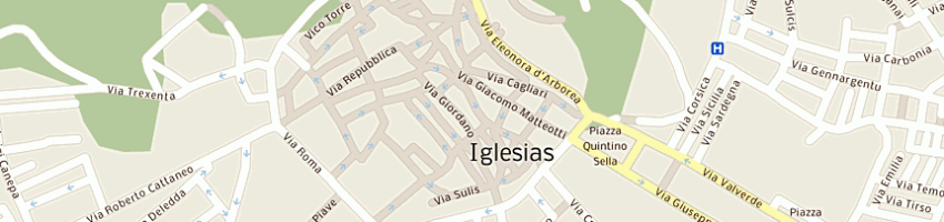 Mappa della impresa panificio vargiu giuseppe e andrea snc a IGLESIAS