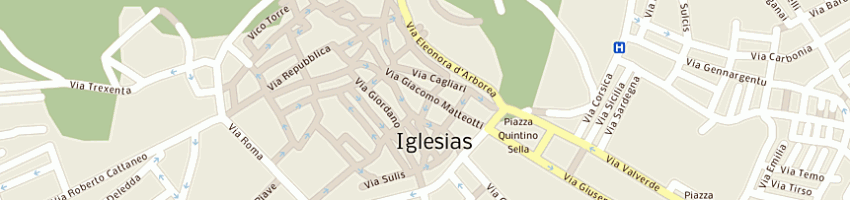 Mappa della impresa lux di parente virginia a IGLESIAS