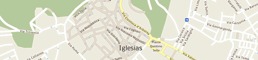 Mappa della impresa mulas e aru a IGLESIAS
